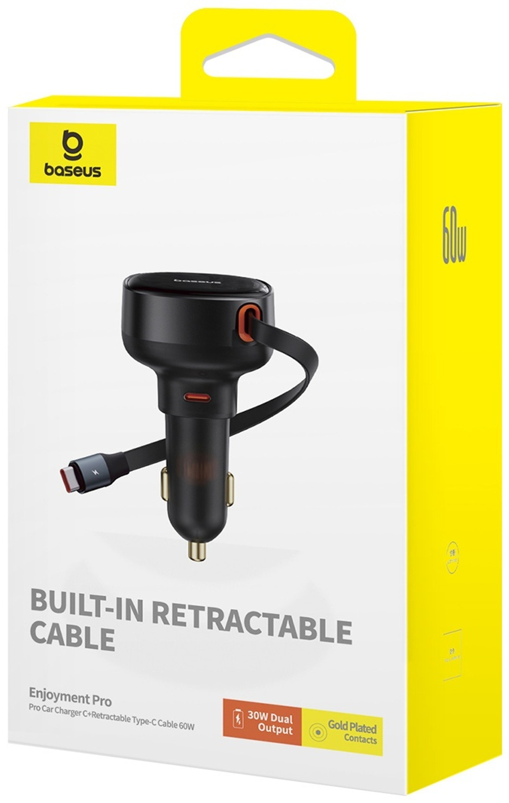 Зарядное устройство Baseus Enjoyment Pro C + C Cable 60W USB Type-C черный