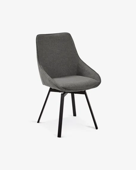 Крутящийся стул Haston темно-серый | La Forma | Испания | Купить в Hallberg.ru