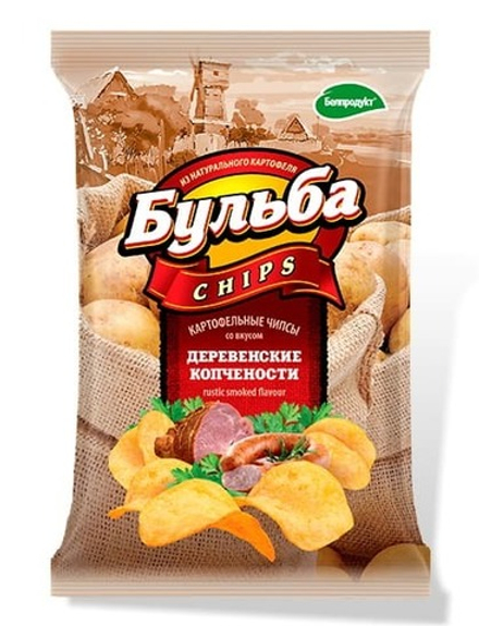 Чипсы "Бульба" 75г. Деревенские копчёности