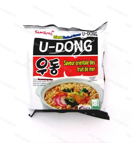 Удон со вкусом морепродуктов, Samyang, 120 гр.