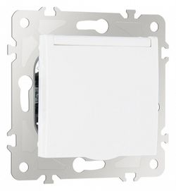 Розетка влагозащищенная с заземлением и со шторкой с крышкой Arte Milano am-203 203.41-1.white