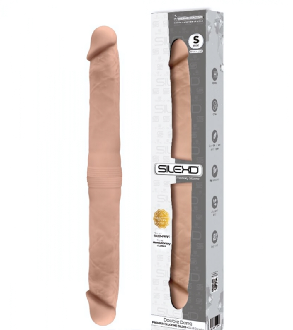 Фаллоимитатор двусторонний SileXD Model 1 S бежевый