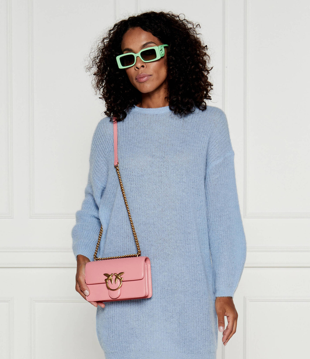 Кожаная сумка через плечо LOVE ONE MINI Pinko - розовый(100074 A0F1)