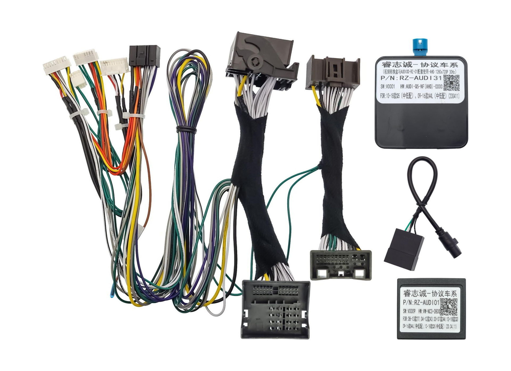 Комплект рамки с разъёмами 9" Audi Q5 2008-2017 (A) авто без джойстика - Car-Smart 9561-1