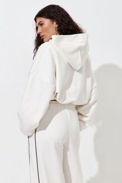 Худи укороченное "Âme Sirène" кремового цвета