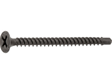 Саморез 4.2х60 мм для монтажа ГКЛ к металлу, фосфат, со сверлом (100 шт в пласт. конт.) STARFIX