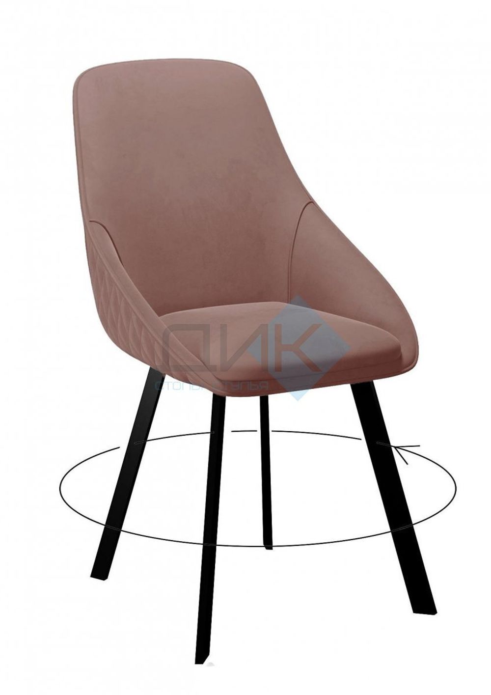 Стул DikLine 246 поворотный опоры чёрные