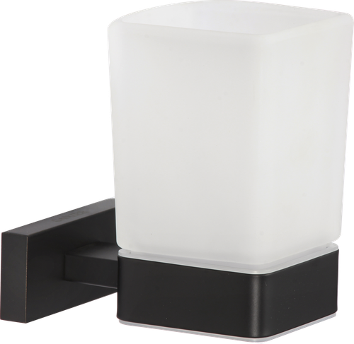 88060-C Стакан стекло "настенный" (ЧЕРНЫЙ) GANZER (20/1шт)