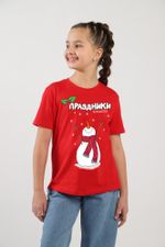 Фуфайка (футболка) для девочки Карнавал-1 Виотекс КРАСНЫЙ