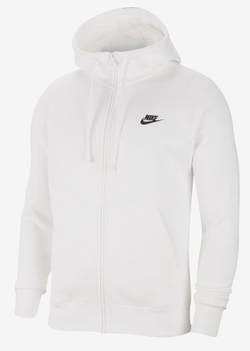 Мужская теннисная кофта Nike Swoosh M Club Hoodie FZ BB - белый