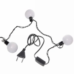 Гирлянда для дома 3м 20 ламп LED с насадками ШАР d-3,5 см, черн.провод, авторежим, IP-20, RG/RB