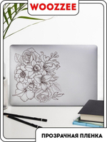 Наклейка декоративная А3 "Имитация гравюры, цветы"