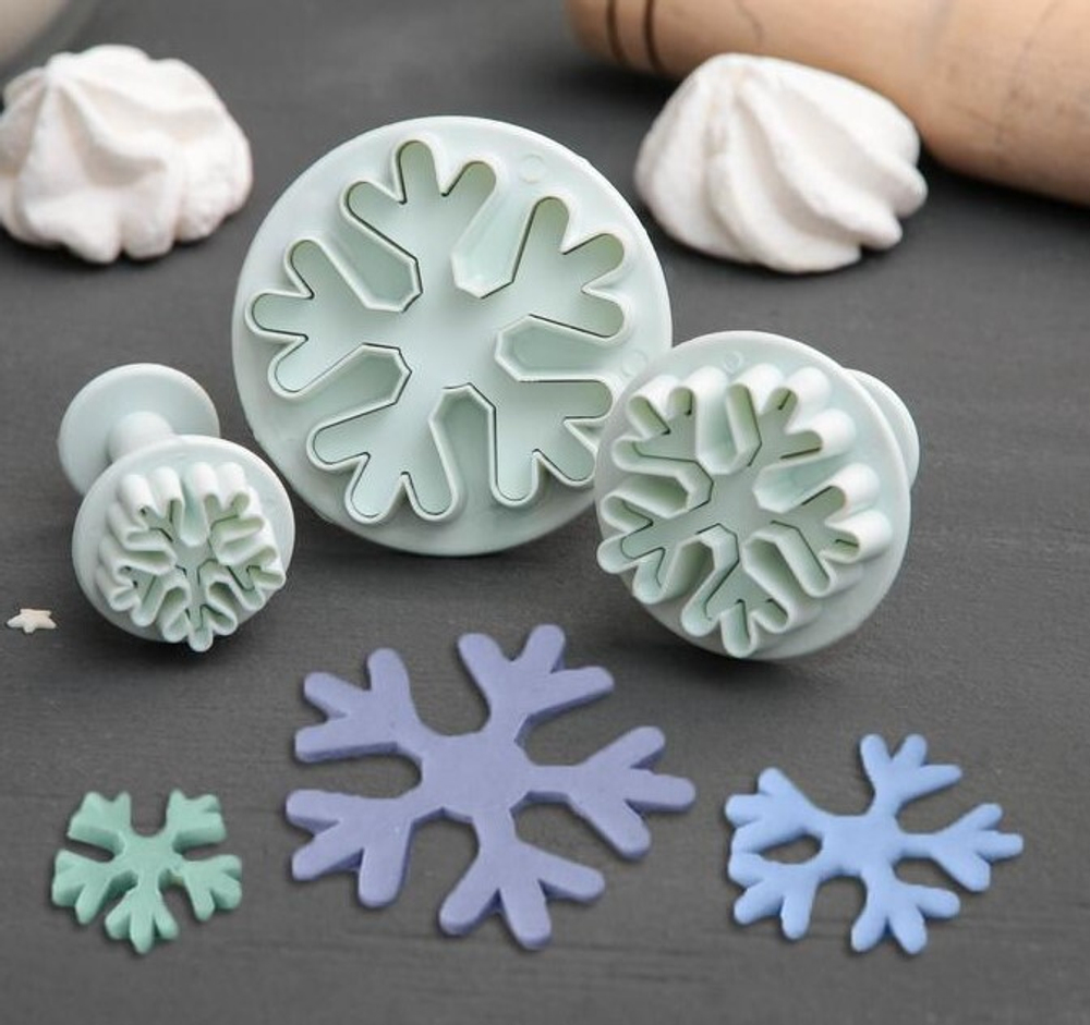 Плунжер "Снежинки 2" 3 шт