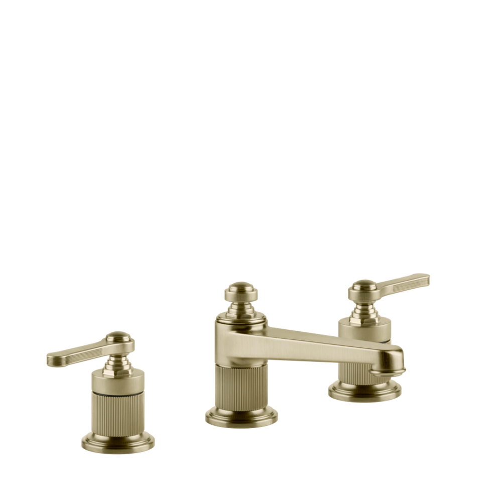 Смеситель для раковины Gessi Venti20 на 3 отверстия, низкий, с донным клапаном
