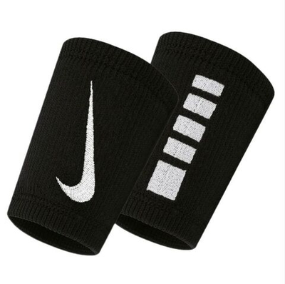Теннисные напульсники Nike Elite Double-Wide Wristbands 2P - Black