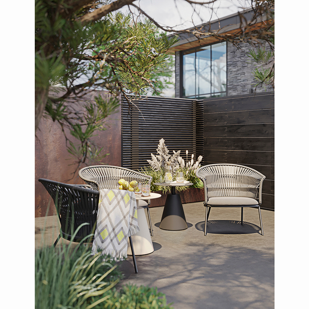 Лаунж-кресло haugen, темно-серое/светло-серое