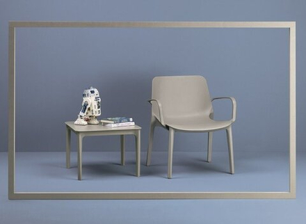 Кресло пластиковое Scab Design Ginevra Lounge, тортора