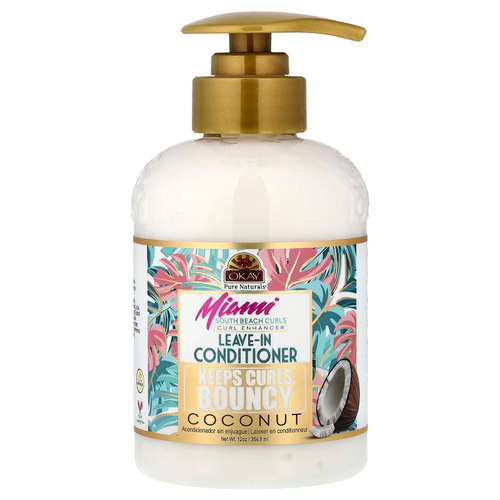 Okay Pure Naturals, Miami South Beach Curls, кондиционер, усиливающий локоны с кокосом, 354,8 мл (12 унций)