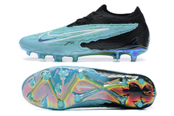 Бутсы Nike Phantom GX Elite FG (Черный+голубой)