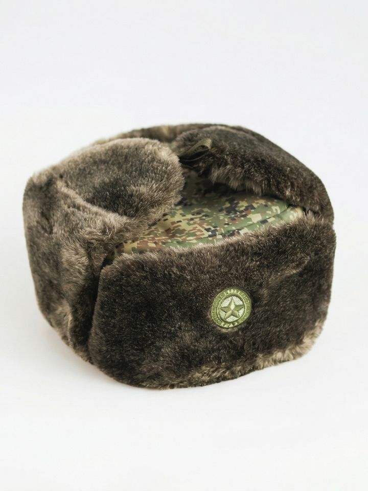 Шапка ВКБО (ВКПО) ушанка нового образца с кокардой натуральный мех