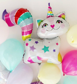 Котенок-единорог радужный 31" / Rainbow unicorn kitten, Г5