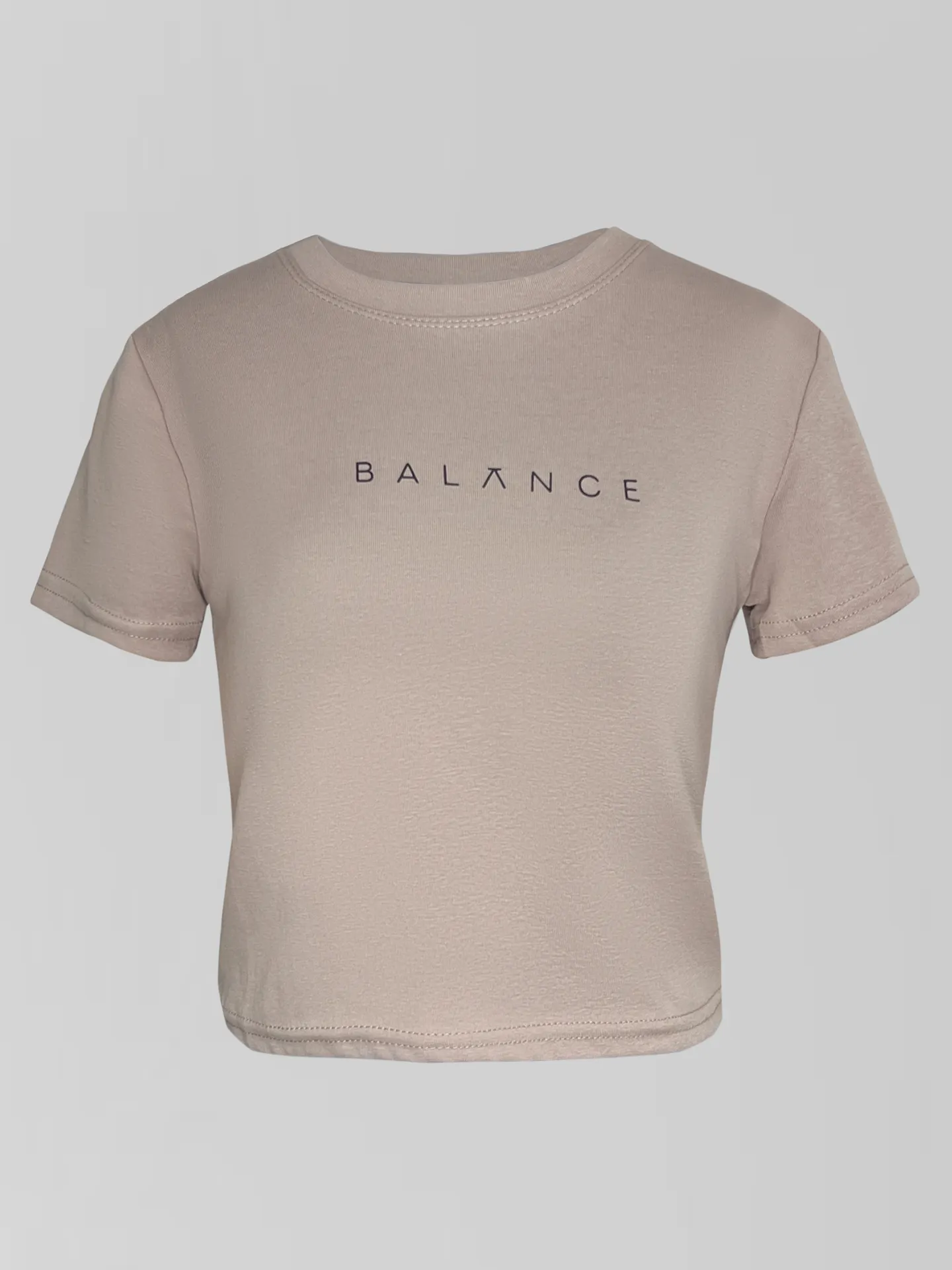 Футболка LJHY укороченная с надписью Balance однотонная