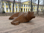 Параметрическая скамейка медведь 2600х1700х900мм SK00314