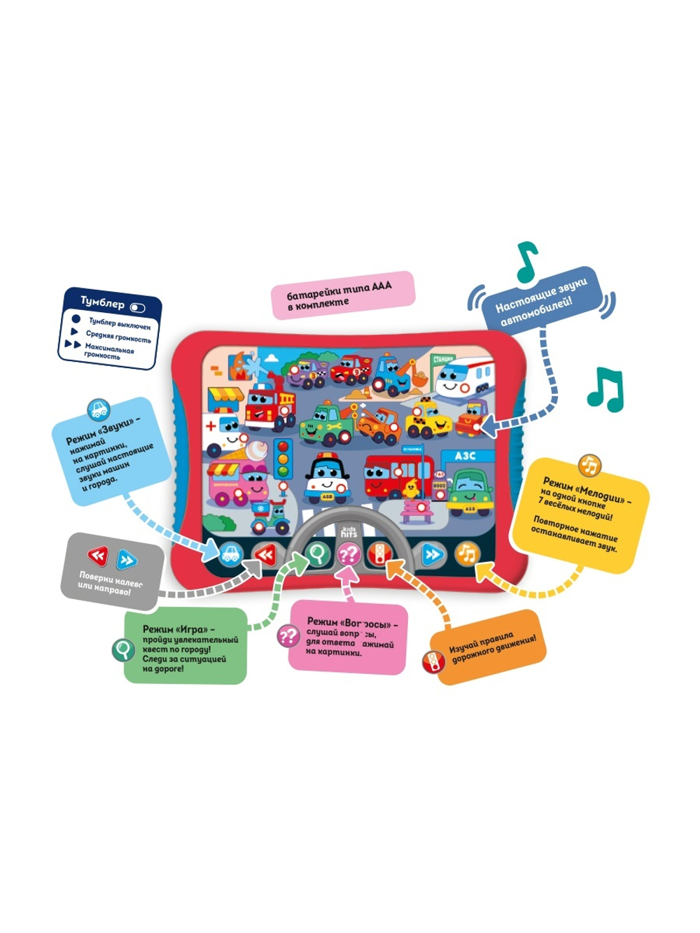 Развивающая игрушка Kids Hits Хит Пэд Машинки в городе