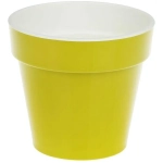 Кашпо для цветов пластиковое 1л «Порто» со вставкой фисташковый