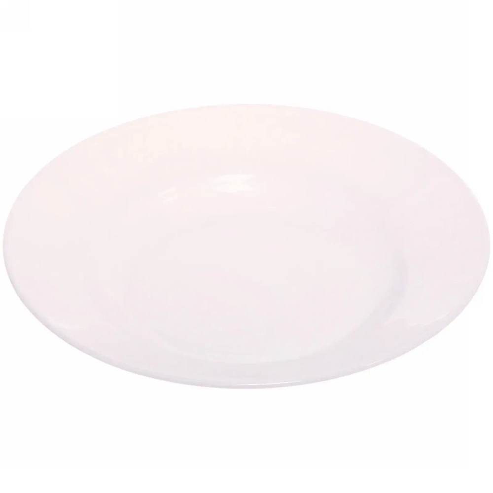 Тарелка «White magic» 22,5см глубокая стеклокерамика Классика