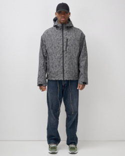 Куртка спортивная мужская весна осень серого цвета 25470Sr