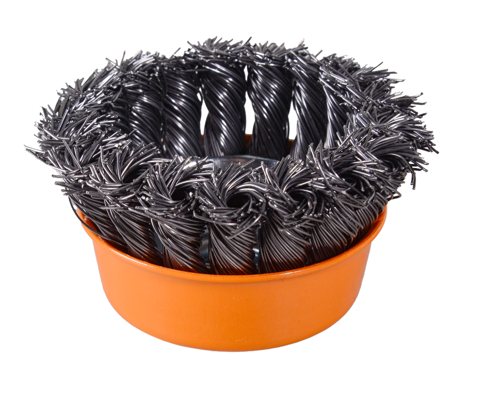 Щётка чашечная для УШМ, крученая, 75 мм Вихрь