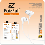Гарнитура FaizFull FN10, вакуумные, разъем Jack, кабель 1.2 м White
