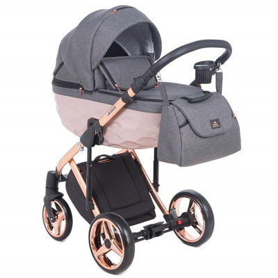 Детская коляска Adamex Chantal Star Collection 2 в 1 STAR004 серый+роз.золото