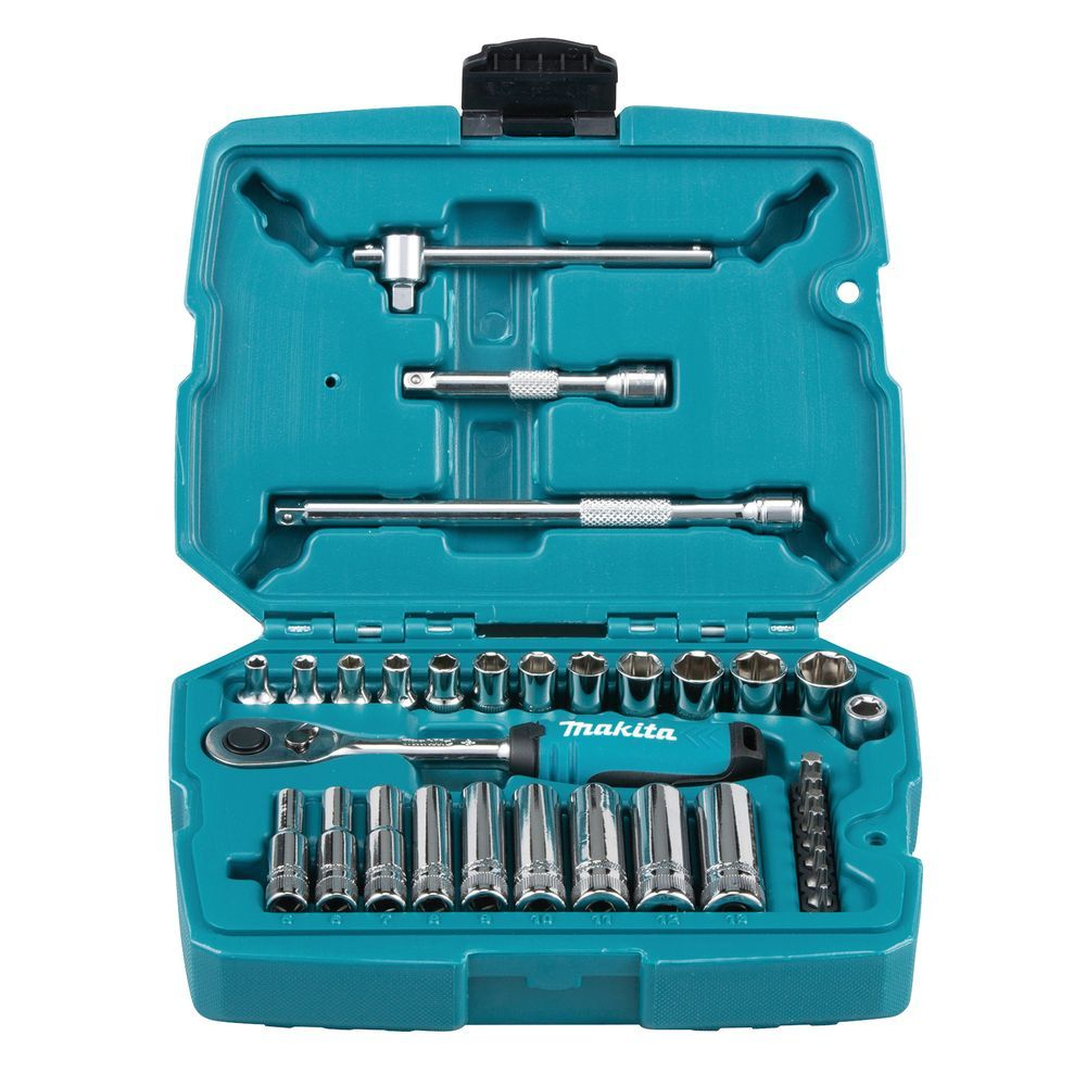 Набор ключей и головок Makita, 34 предмета, 1/4" B-65567