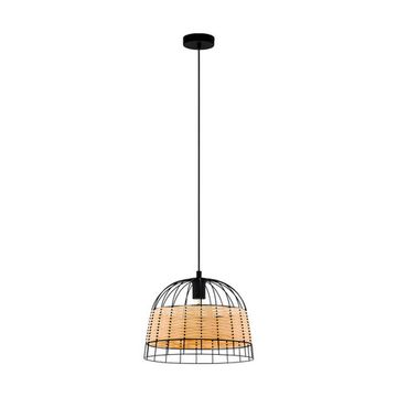 Подвесной светильник 1*E27 43311 ротанг/черный ANWICK Eglo