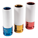 AFFIX (AF00643C) Набор ударных глубоких шестигранных головок 1/2", 17, 19, 21 мм, пластиковое покрытие, кейс