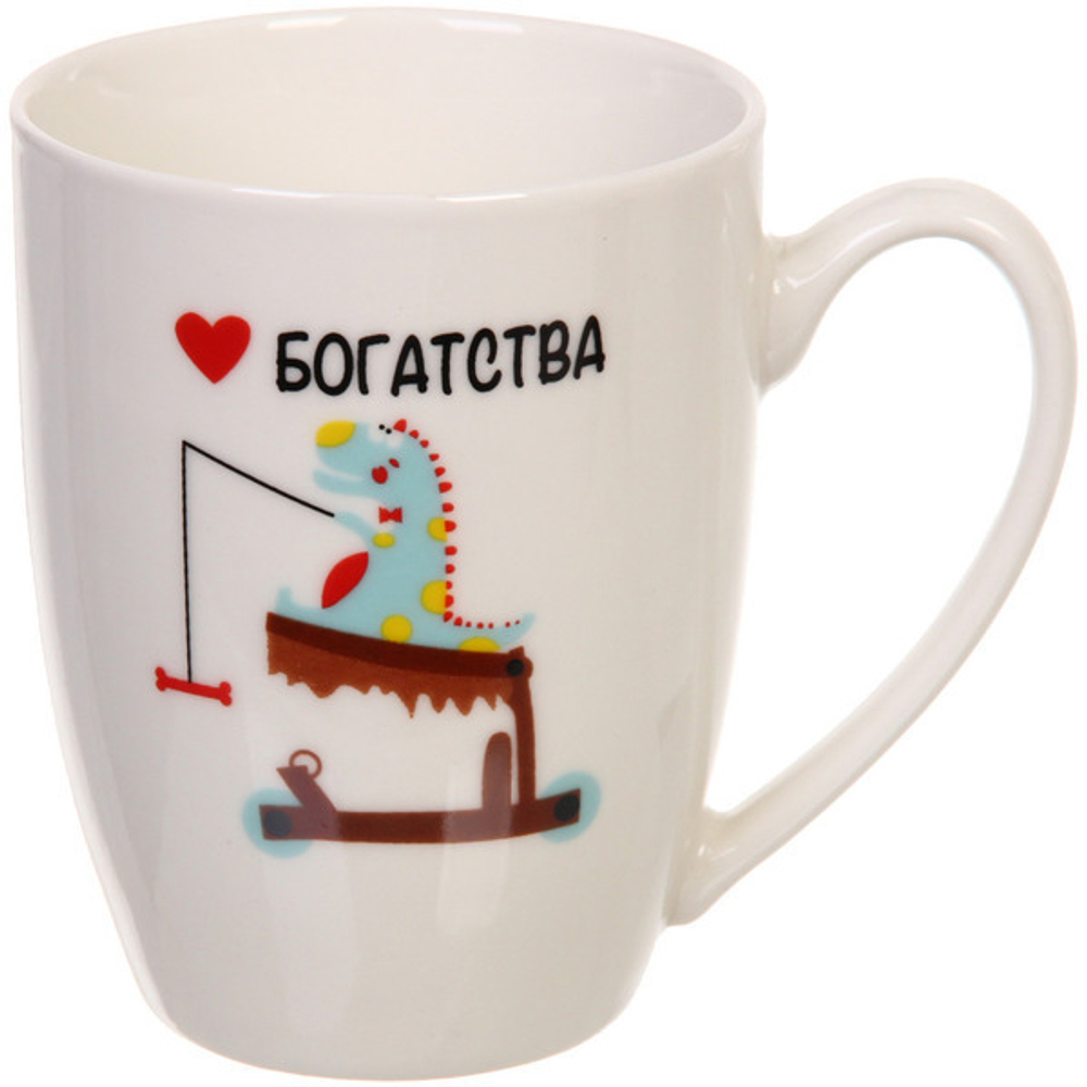 Кружка керамическая 320мл «Дракончики», белая