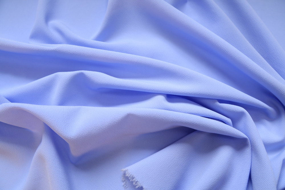 Креп плательный "Кубик" голубой