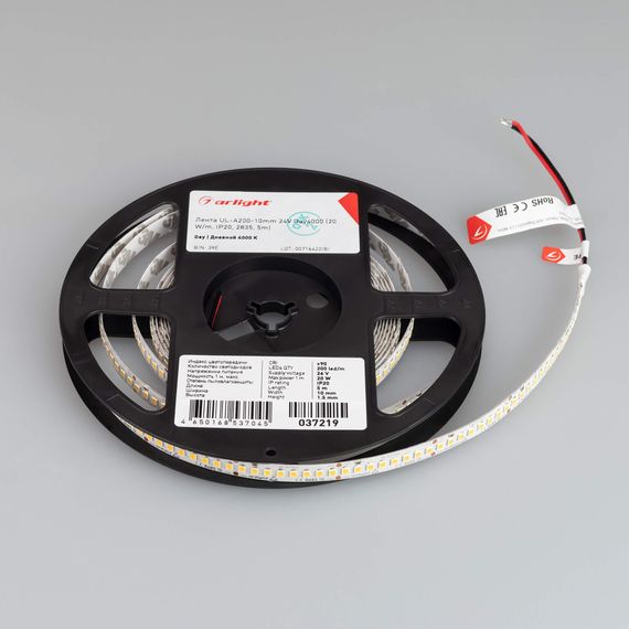 Светодиодная лента Arlight 20W/m 200LED/m 2835SMD дневной белый 5M 037219