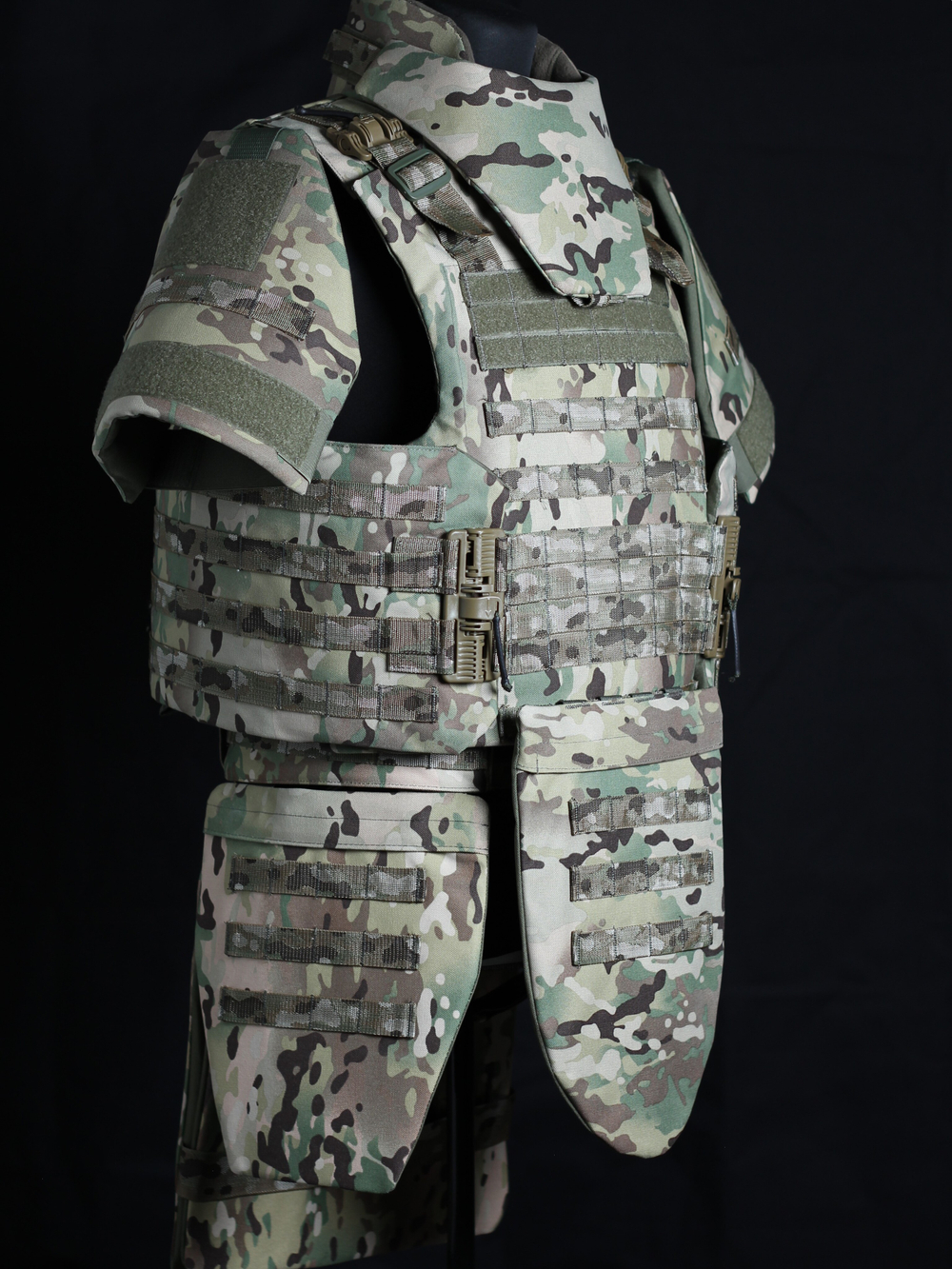 Жилет МСЗ2 + напашник, плечи, пояс, бёдра, пятиточечник + защитные вставки СВМПЭ Бр1, С2