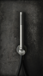 Ручной душ Gessi 316, с шланговым подсоединением и держателем, цвет Steel Brushed