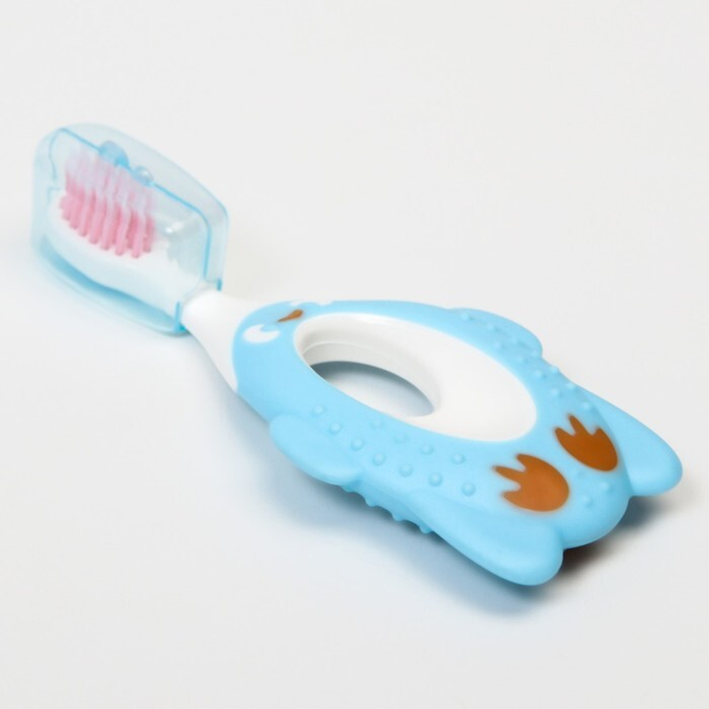 6913484 Детская зубная щетка, цвет голубой