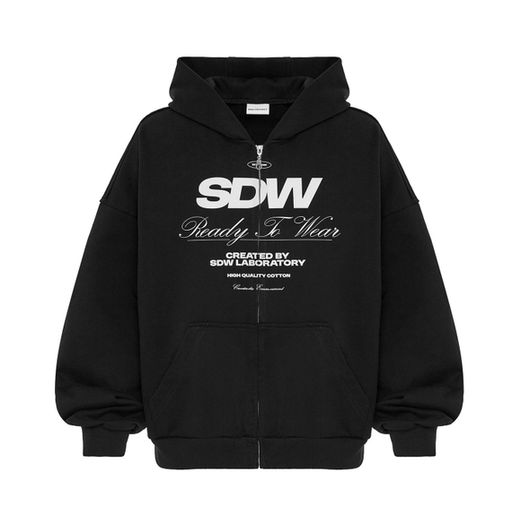 ZIP-HOODIE "SDW" Black