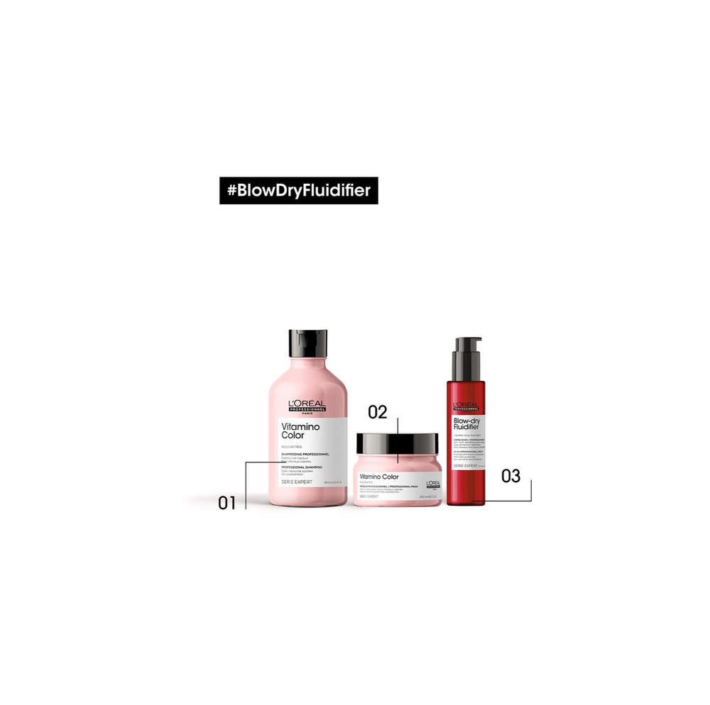 L’Oreal Professionnel Serie Expert Blow-dry Fluidifier - питательный и термозащитный крем для естественной фиксации /   150  ml  / GTIN 3474636977338