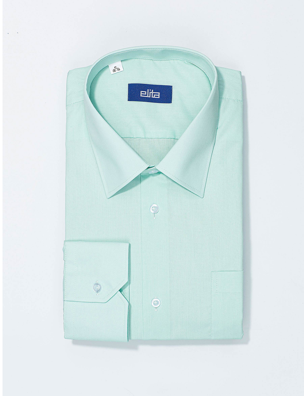Сорочка мужская ELITA длинный рукав, цвет ментол, хлопок, пэ 68412 13