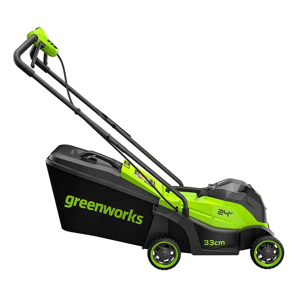 Газонокосилка аккумуляторная Greenworks GD24LM331 24В (1 x 4 Ач, ЗУ) нож 33 см, 2520607UB