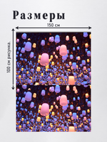 Оксфорд с принтом 3 метра №1 210 D