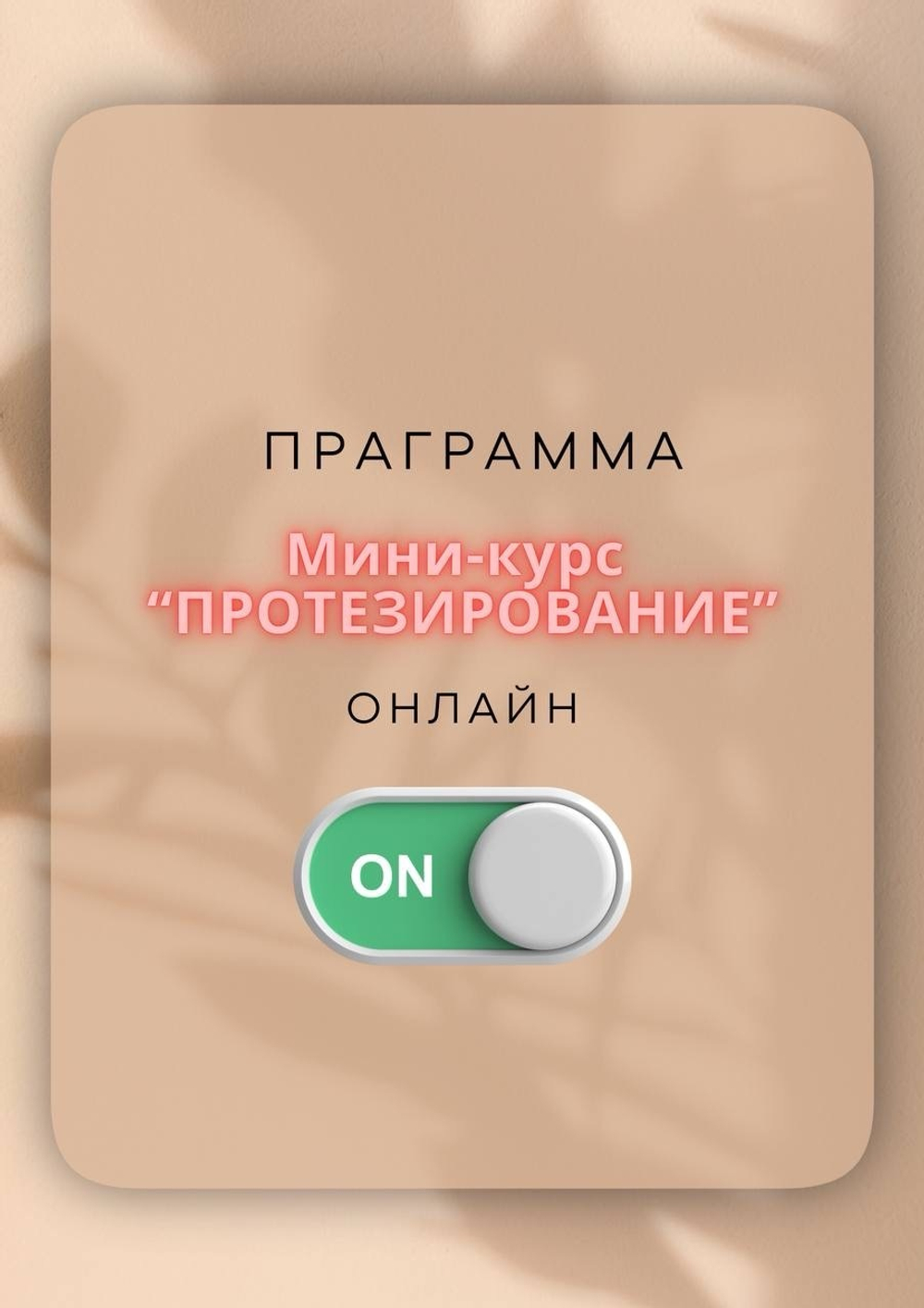 Мини-Курс PROTEZ