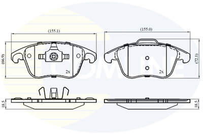 COMLINE - CBP01720-CML - Brake Pad Set, disc brake